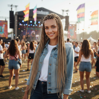 Afrika Örgüsü Ve Rasta İçin Sentetik Saç - Küllü Kumral 16